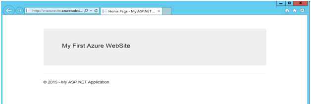 my first azure website